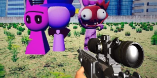 fps web game Sprunki Sniper Squid Game Red Green Light online